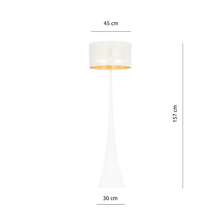 Lampa Stojąca Estrella Lp1 1155/Lp1 1Xe27 biała/złota