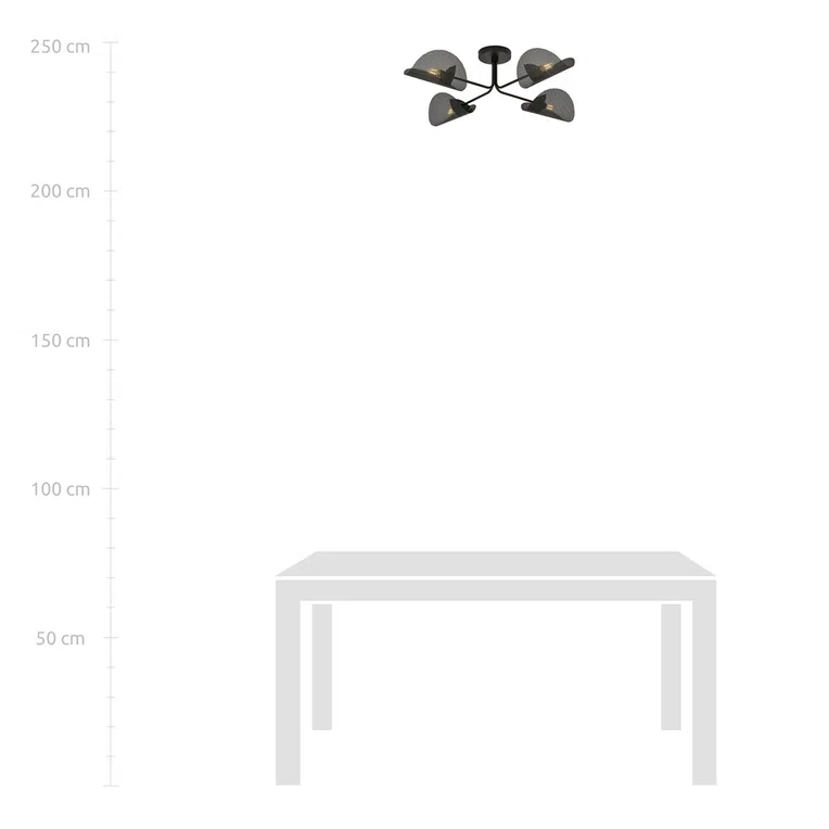 Lampa Sufitowa Gomez 41171/4 4Xe14 brązowa