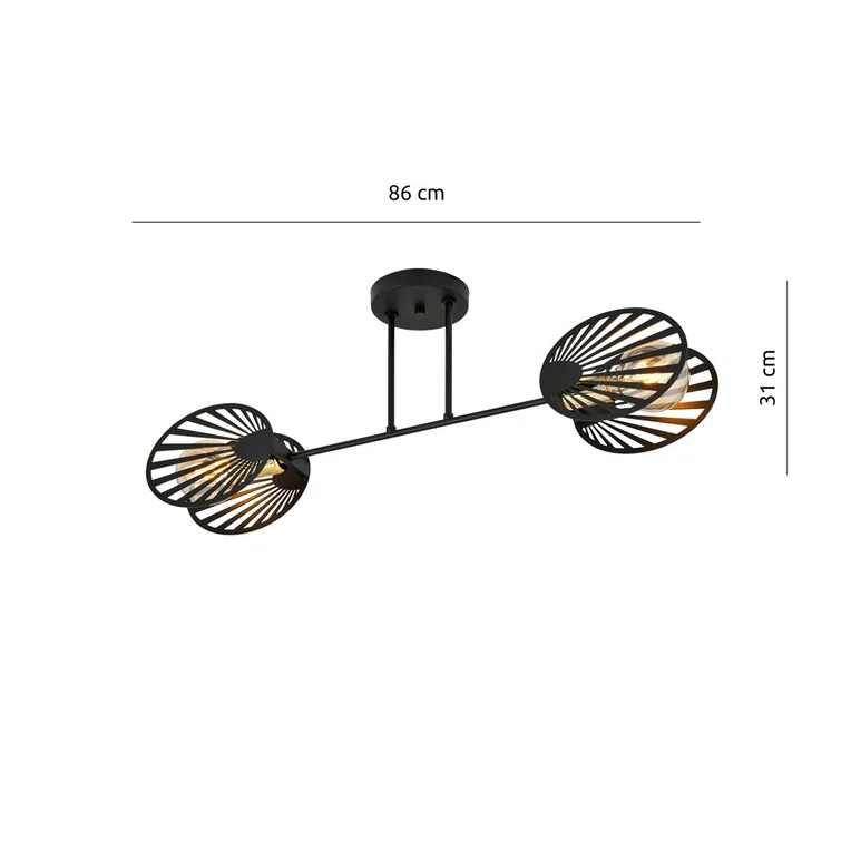 Lampa Sufitowa Talia 2 1181/2 2Xe27 czarna