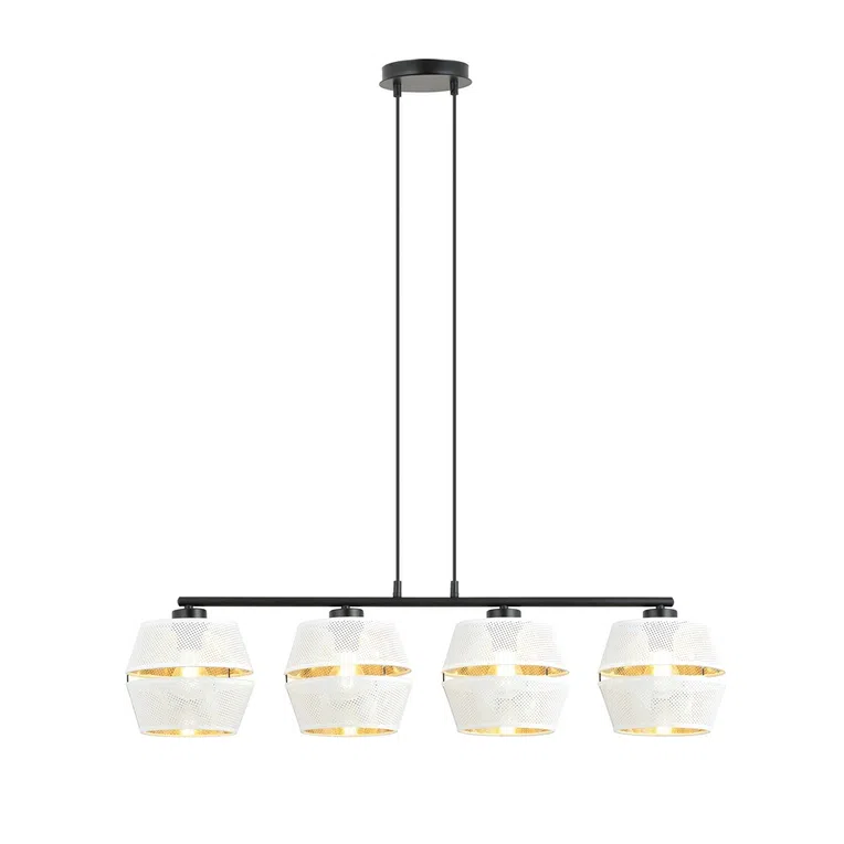 Lampa Wisząca Malia 4 1184/4 4Xe27 biała/złota