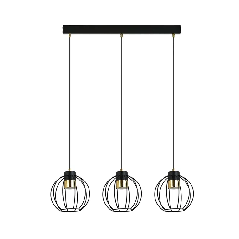 Lampa Wisząca Ajax 3 1200/3 3Xgu10 czarna/złota