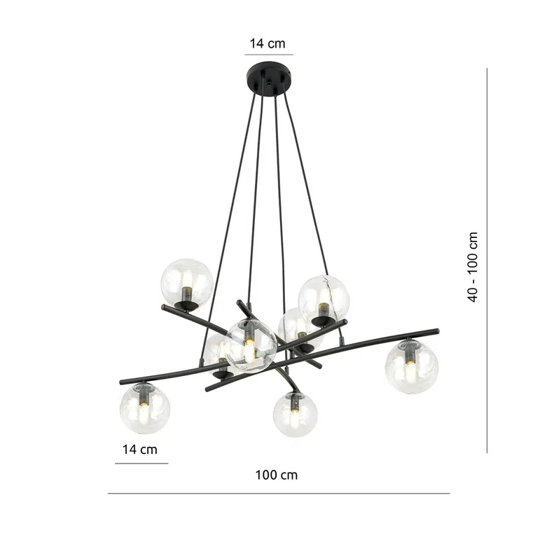 Lampa Wisząca Essa 81202/8 8Xe14 transparentna