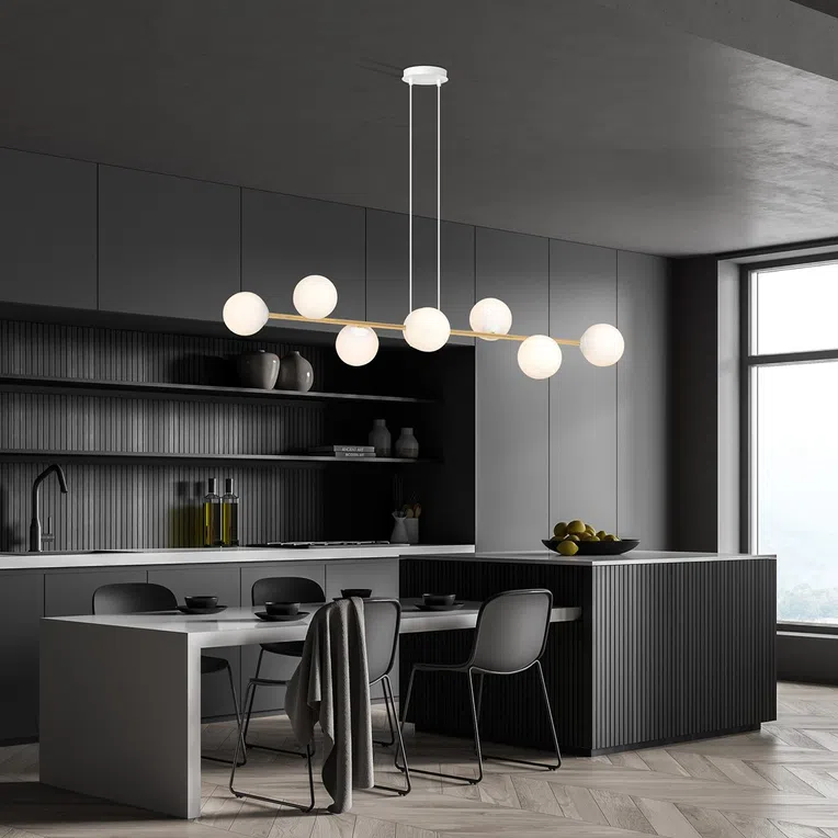 Lampa Wisząca Gravity 8 1242/8 8Xe14 biała/złota