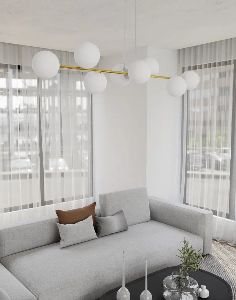 Lampa Wisząca Gravity 8 1242/8 8Xe14 biała/złota