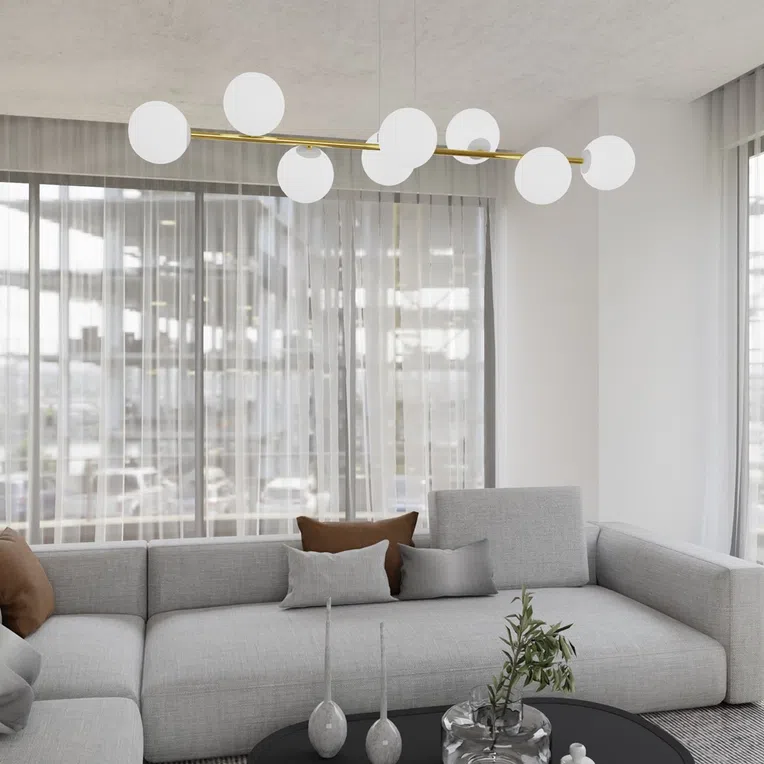 Lampa Wisząca Gravity 8 1242/8 8Xe14 biała/złota