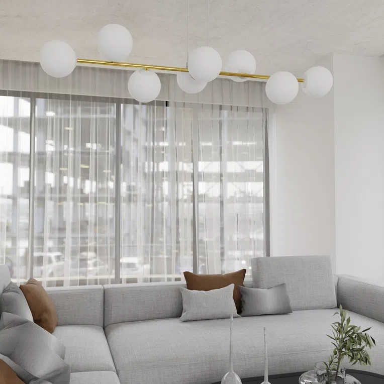 Lampa Wisząca Gravity 8 1242/8 8Xe14 biała/złota