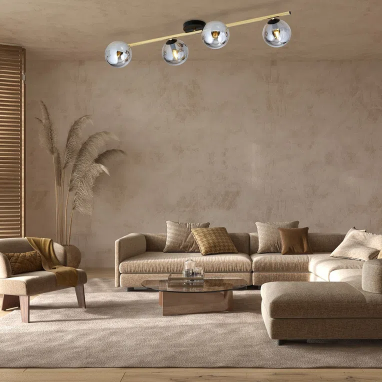 Lampa sufitowa splendi 4 bl grafit 6174 czarny/złoty