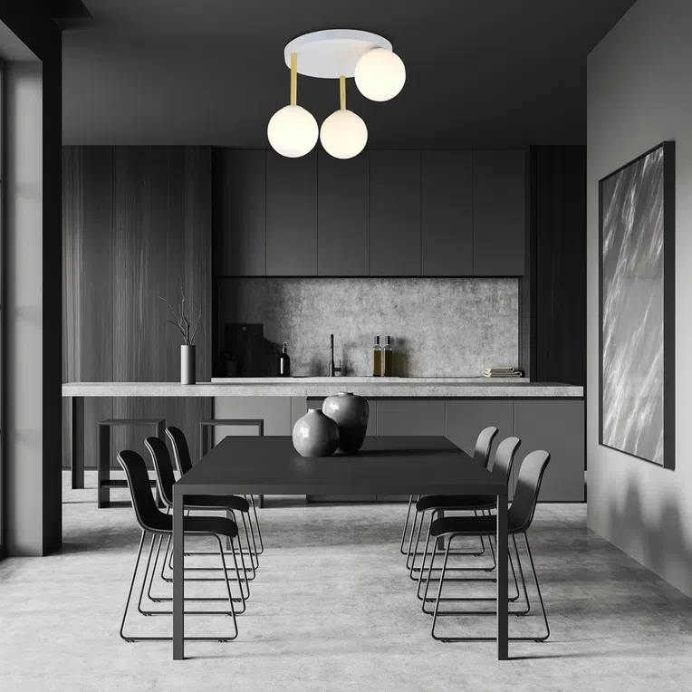 Lampa Sufitowa Dolce 3 1261/3 3Xe14 biała/złota