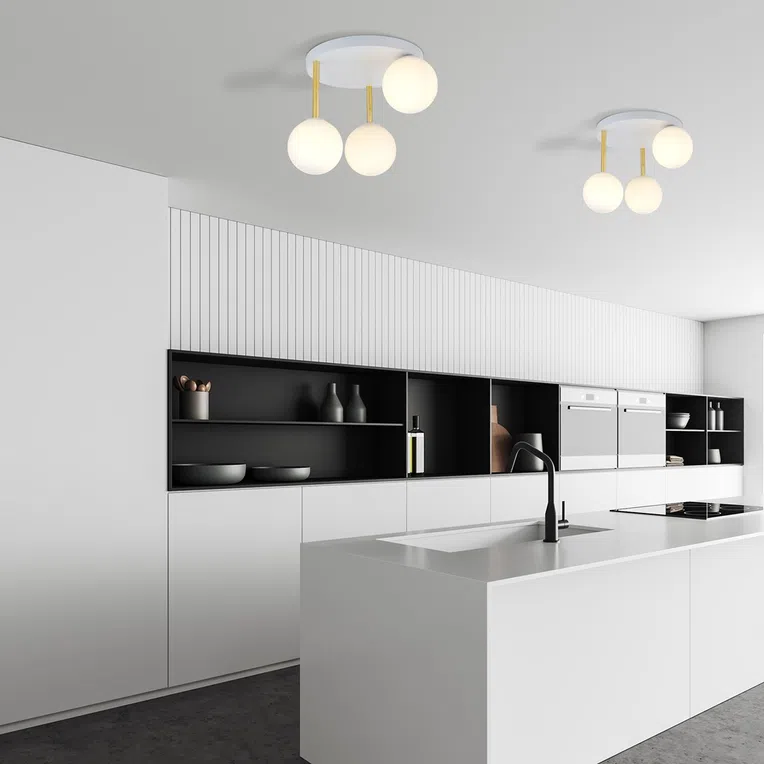 Lampa Sufitowa Dolce 3 1261/3 3Xe14 biała/złota