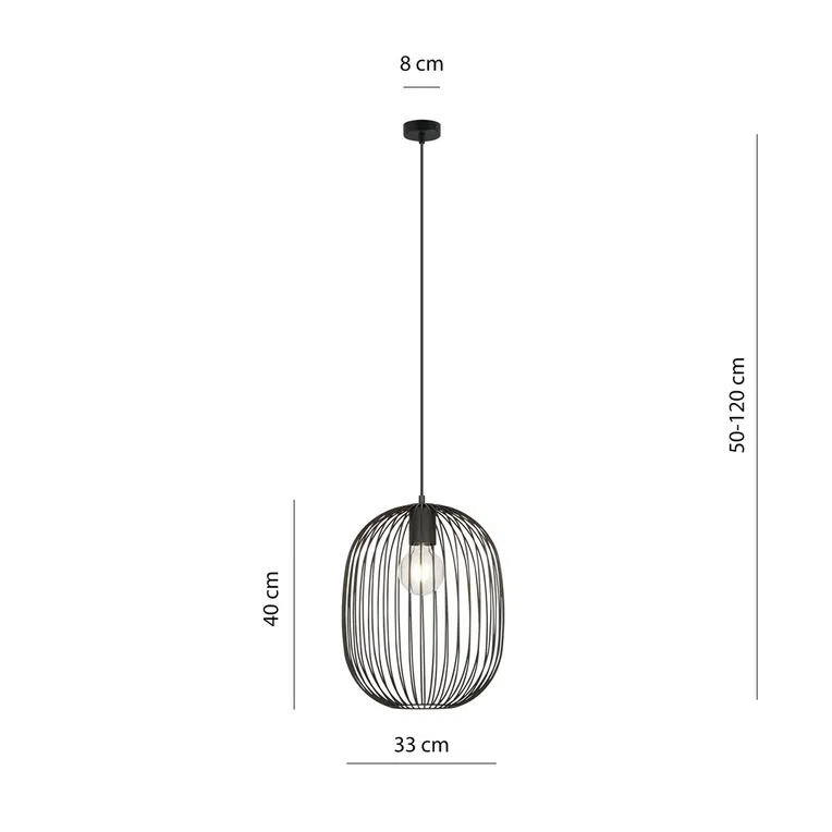 Lampa wisząca onyx 1 bl 6611 czarny