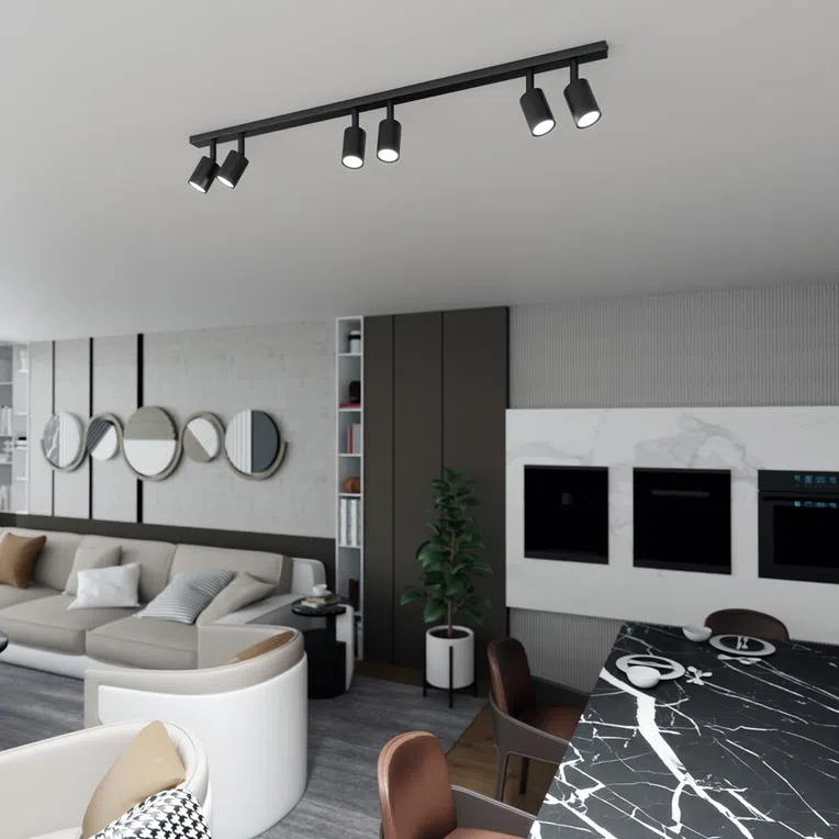 Lampa Reflektor Flash 6 Black 6794 Czarna