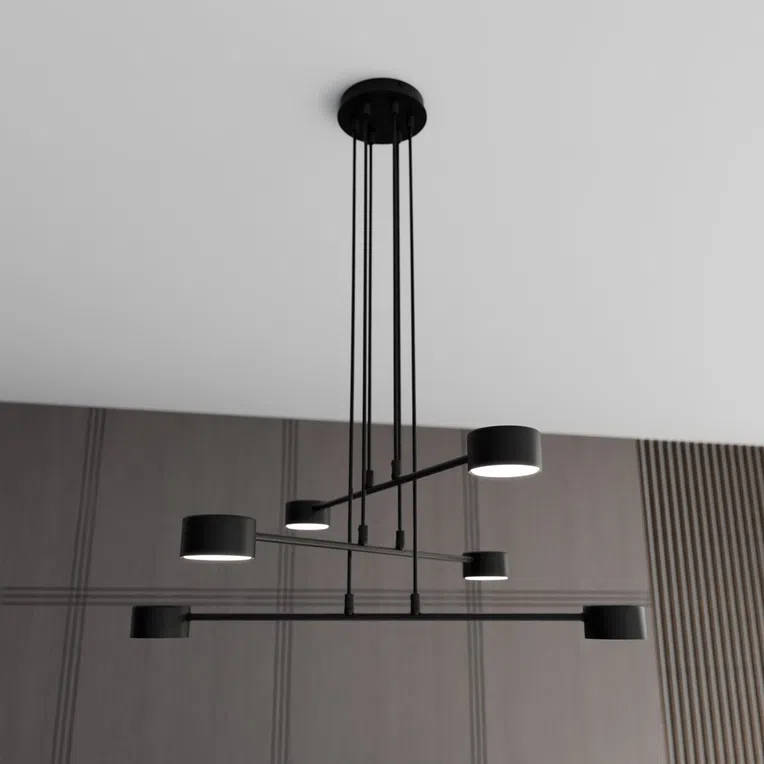 Lampa wisząca modus 6 black 6911 czarny