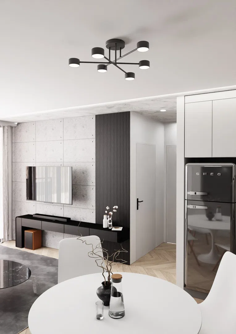 Lampa Sufitowa Halo 6 Black 7085 Czarna