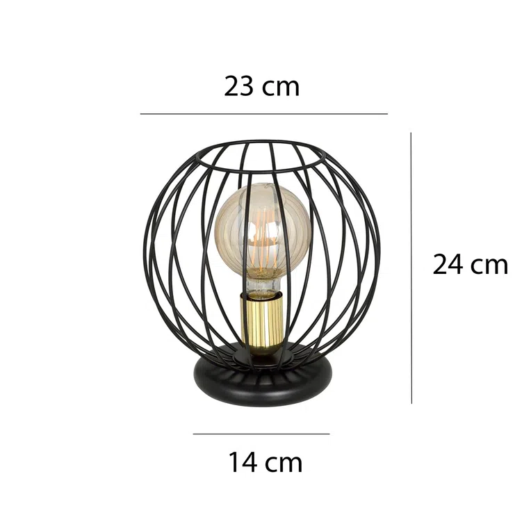 Lampka Nocna Albio Ln1144/Ln1 1Xe27 czarna