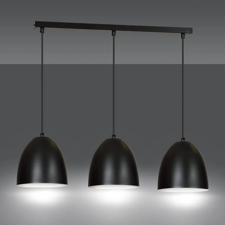 Lampa Wisząca Lenox 3/ 391/3 3Xe27 czarna/biała