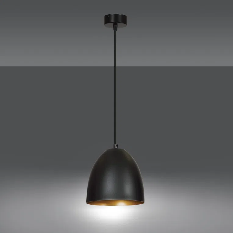Lampa Wisząca Lenox 1/410/1 1Xe27 czarna/złota