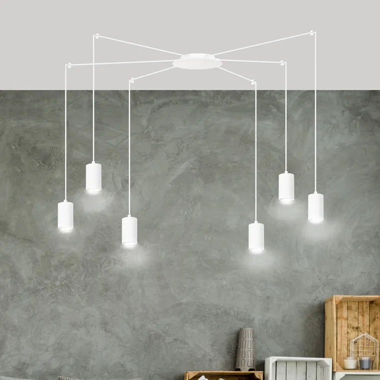 Lampa Wisząca Traker 6525/6 6Xgu10 biała
