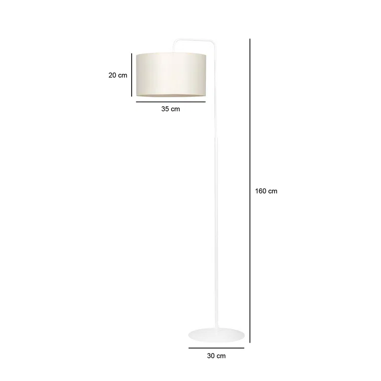 Lampa Stojąca Trapo Lp1 Wh ecru 572/1 1Xe27 ecru