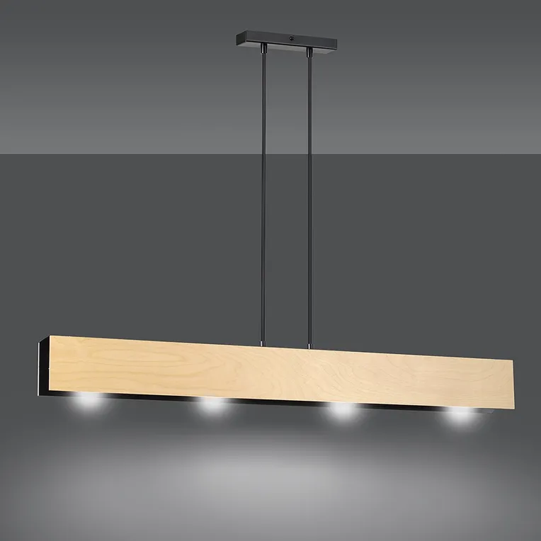 Lampa Wisząca Carlo 4610/4 4Xe27 czarna