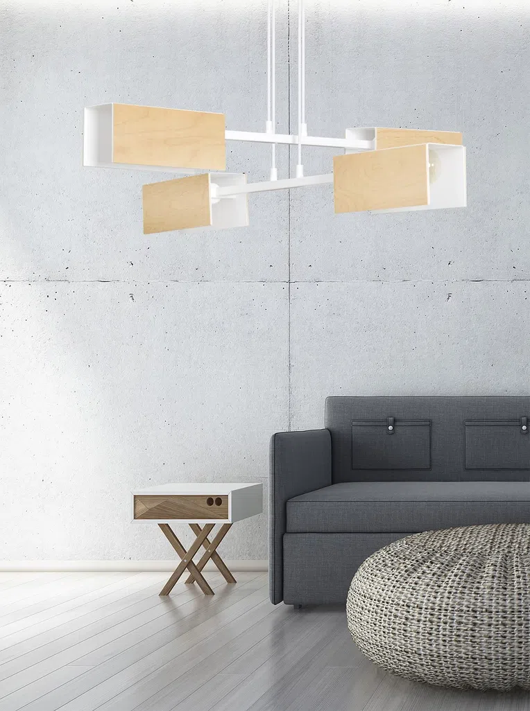 Lampa Wisząca Zaper 4 617/4 4Xe27 biała