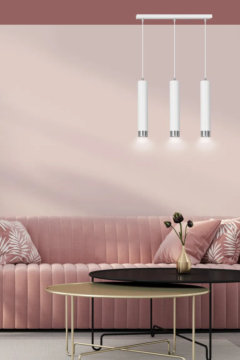 Lampa Wisząca Kibo 3641/3 3Xgu10 biała/chrom