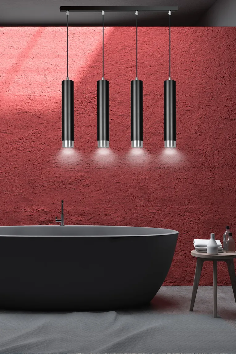 Lampa Wisząca Kibo 4643/4 4Xgu10 czarna/chrom