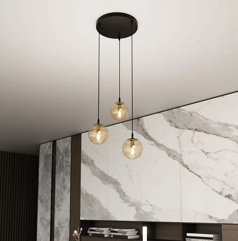 Lampa Wisząca Cosmo 3 Bl Premium 713/3Prem 3Xe14 miodowa