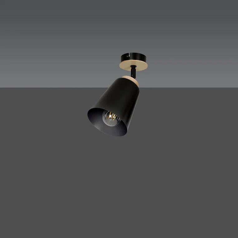 Lampa Sufitowa Atlas 1725/1 1Xe27 czarna