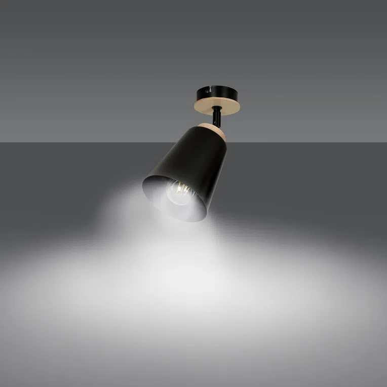 Lampa Sufitowa Atlas 1725/1 1Xe27 czarna