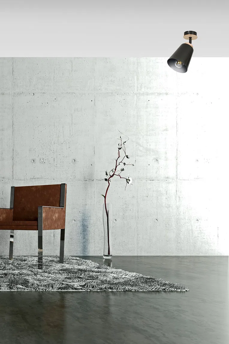 Lampa Sufitowa Atlas 1725/1 1Xe27 czarna