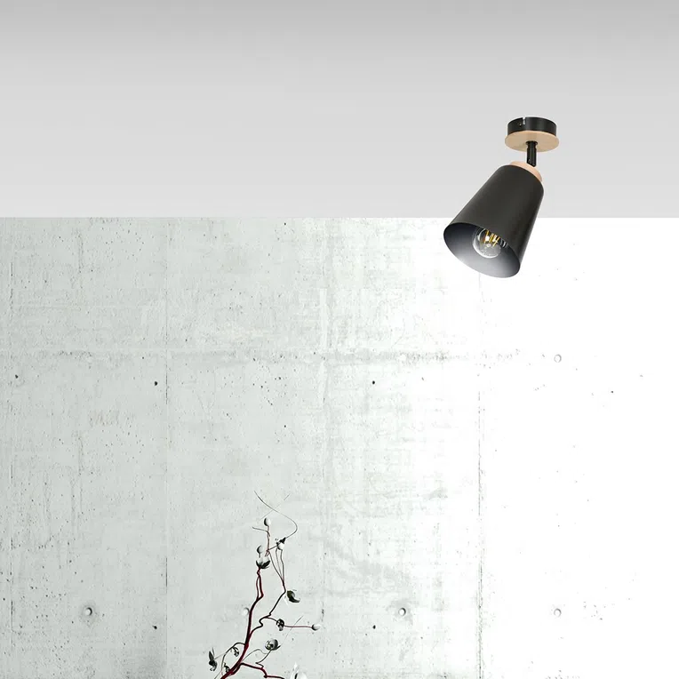 Lampa Sufitowa Atlas 1725/1 1Xe27 czarna