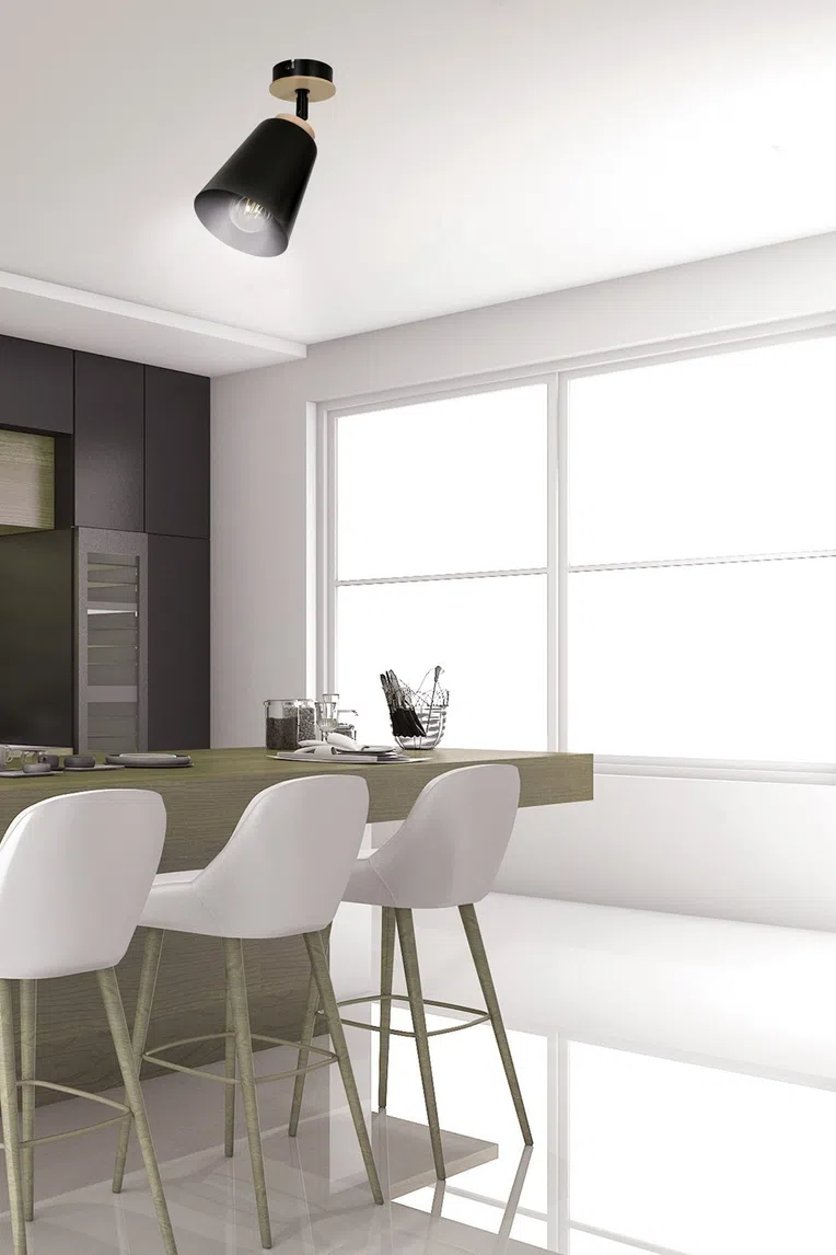 Lampa Sufitowa Atlas 1725/1 1Xe27 czarna