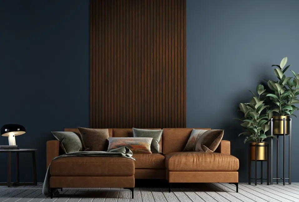 Lamele ścienne w salonie