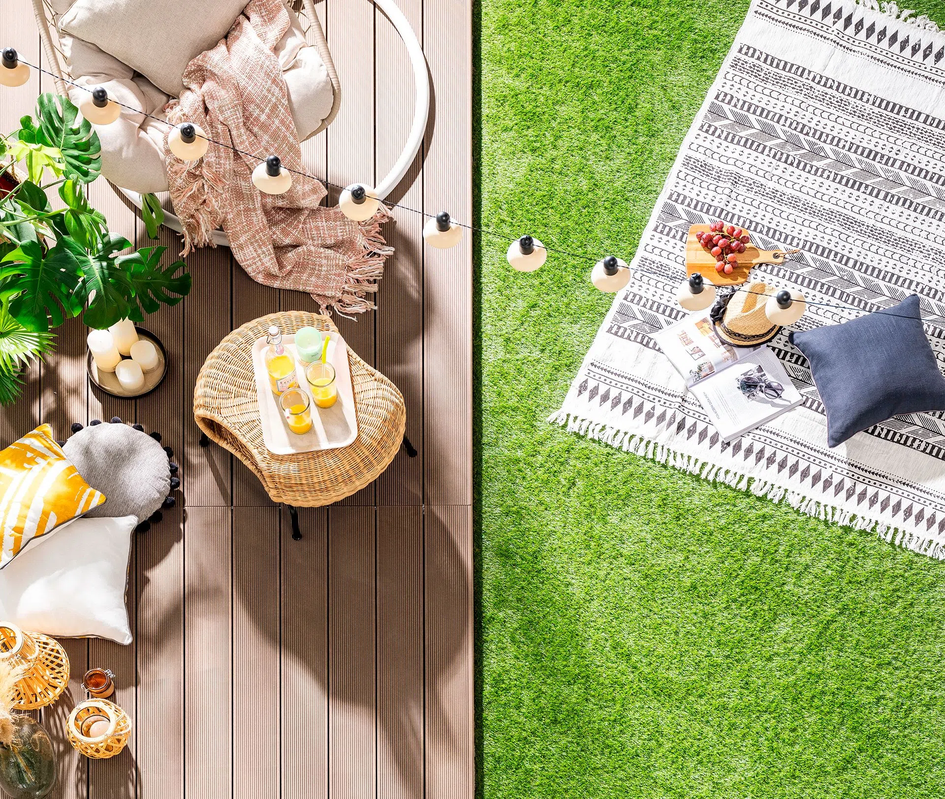 Taras w stylu rustykalnym