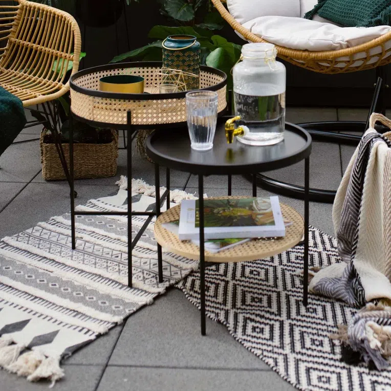 Stolik kawowy JARL! czarny 45x45 cm