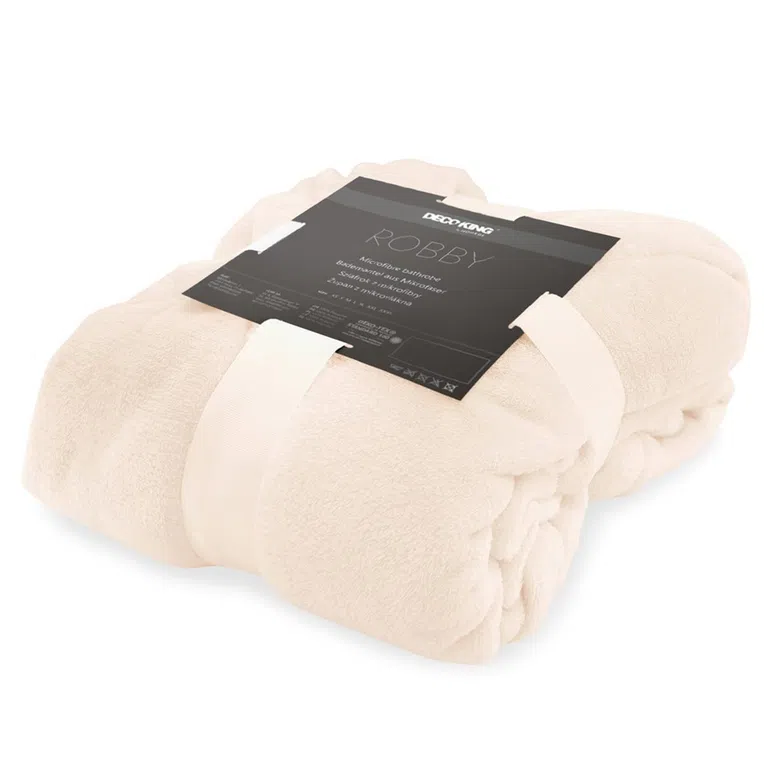 Szlafrok ROBBY z kapturem beżowy M