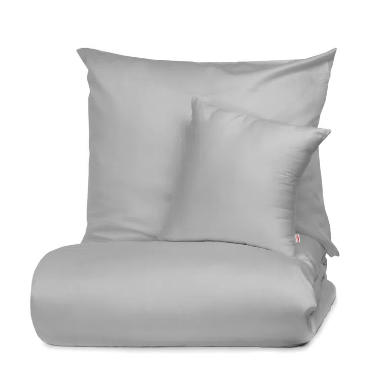 Pościel GOLD satynowa jasnoszara 5 el. 160x200 cm