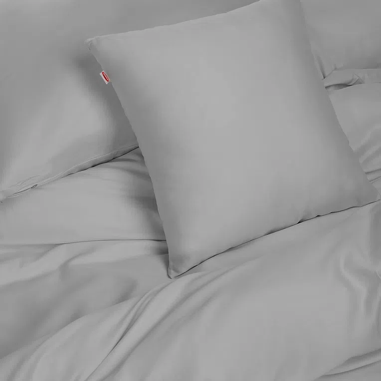 Pościel GOLD satynowa jasnoszara 5 el. 160x200 cm