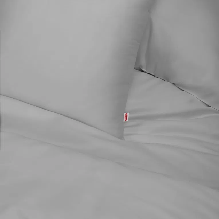 Pościel GOLD satynowa jasnoszara 5 el. 160x200 cm