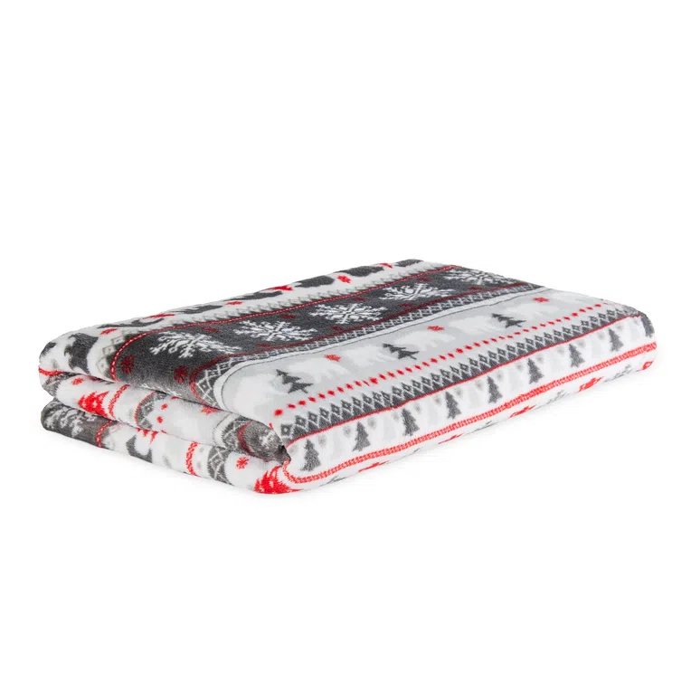 Koc NOEL we wzór świąteczny 150x200 cm