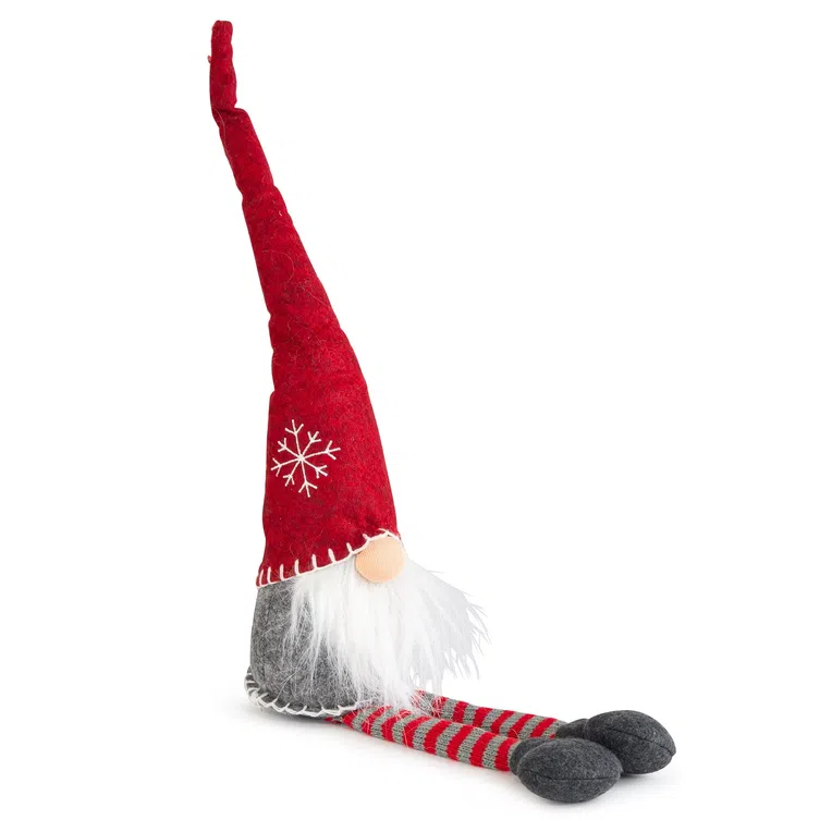 Skrzat NICK krasnal siedzący z czerwoną czapką 58 cm