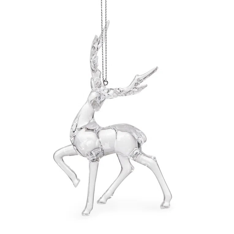 Zawieszka BIJOU transparentna renifer 15 cm