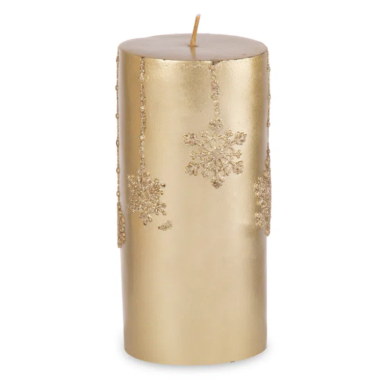Świeca FROSTED złota 13 cm