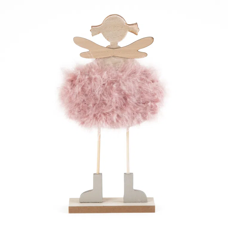 Anioł SHINE różowy 30 cm