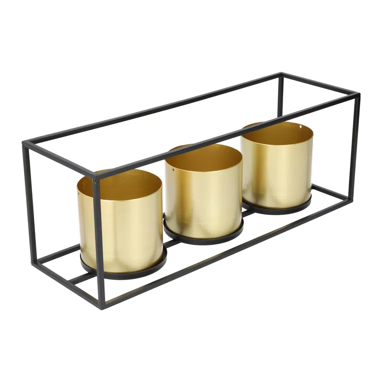 Donica ROH złota potrójna 48x16x18 cm