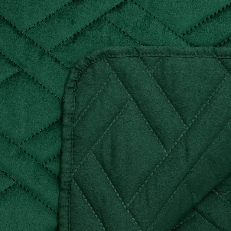 Narzuta TUALA z przeszyciami zielona 200x220 cm