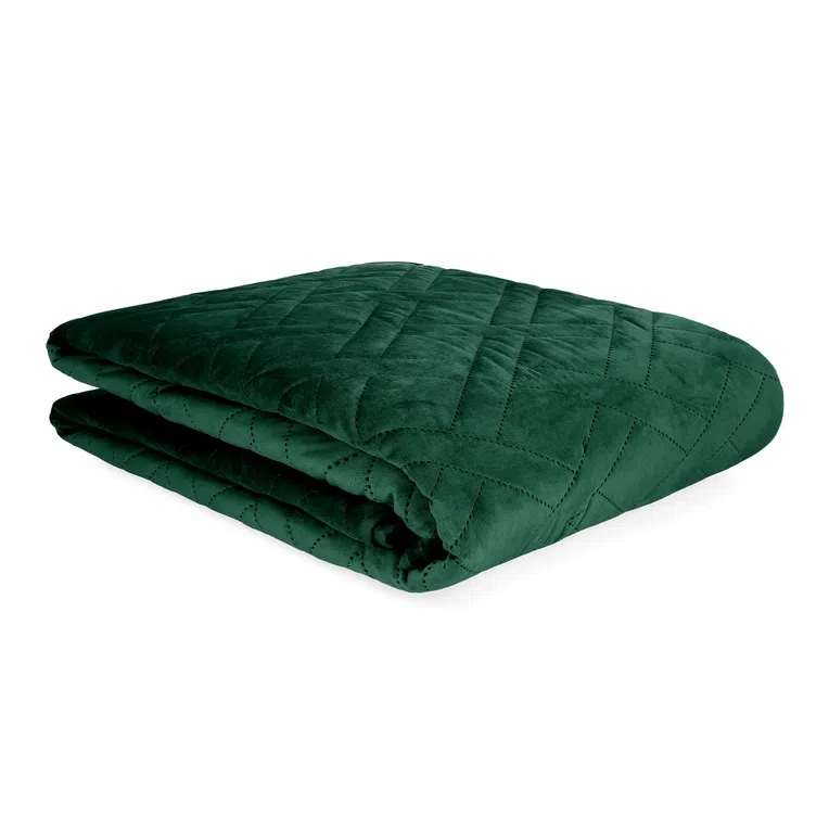 Narzuta TUALA z przeszyciami zielona 200x220 cm