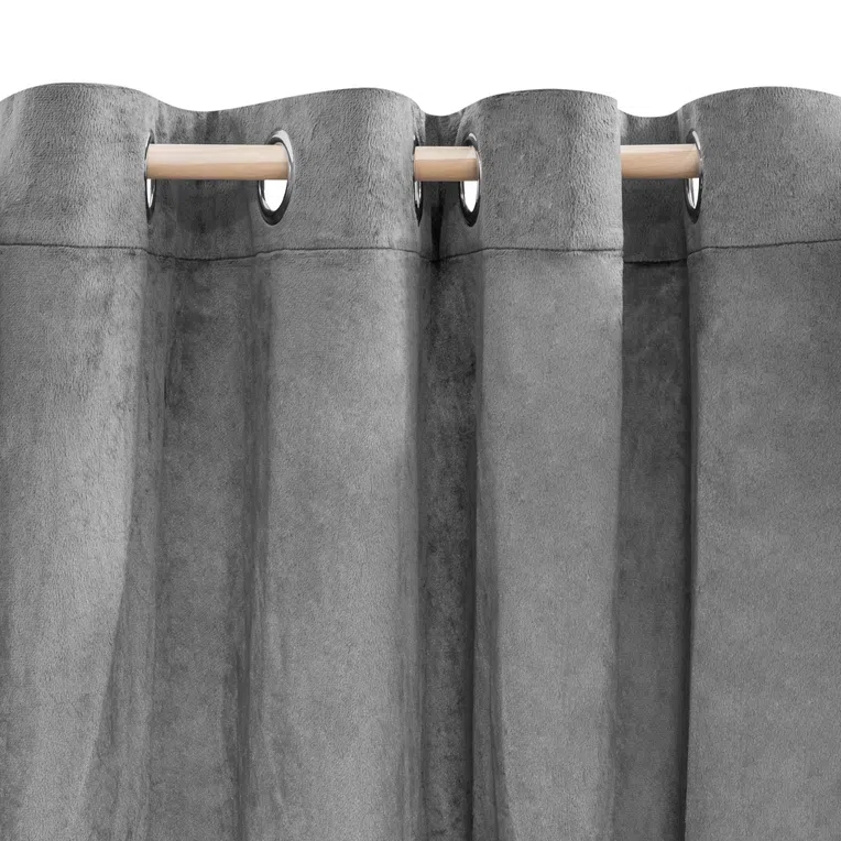 Zasłona PATTY welwetowa szara 140x250 cm