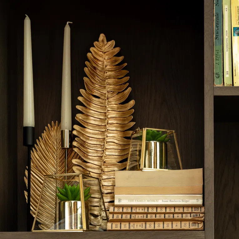 Lampion GRAZIA złoty 9x9x10 cm