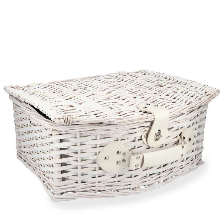 Kosz piknikowy PICNIC dla 4 osób biały 46x38x41 cm